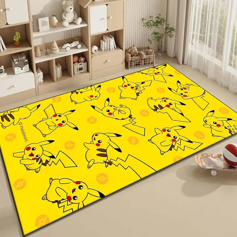Navak Carpet Daily Picks New Cartoon Pokemon Pikachu Rug Living Room Bedroom Carpet Bedside Bathroom Floor Mat Area Rug Kid's Room Home Decor