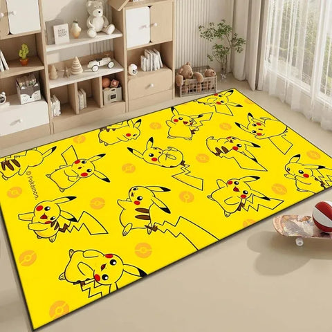 Navak Carpet Daily Picks New Cartoon Pokemon Pikachu Rug Living Room Bedroom Carpet Bedside Bathroom Floor Mat Area Rug Kid's Room Home Decor