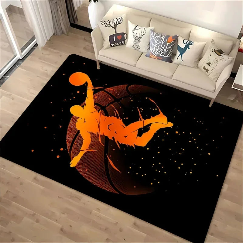 Navak Teppich, Ballsport-Thementeppich, Cartoon-Fußball-Bodenmatte für Kinderzimmer, Schlafzimmer-Dekoration, Fußball, große Flächenteppiche, Zuhause, Wohnzimmer, Flurteppich