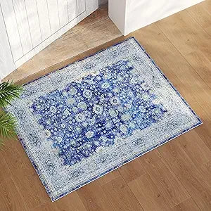 Navak Carpet 8x10 Teppich, waschbarer Boho-Teppich, weicher großer Teppich, rutschfest, fusselfrei, Vintage-Teppich aus Kunstwolle für Wohnzimmer, Bauernhaus, Esszimmer