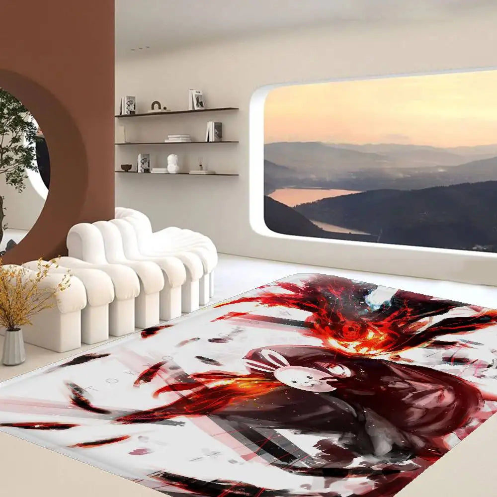 Navak Teppich Tokyo Anime Ghoul Bodenmatte er Anti-Rutsch Moderne Wohnzimmer Balkon Bedruckte Nachttischmatten