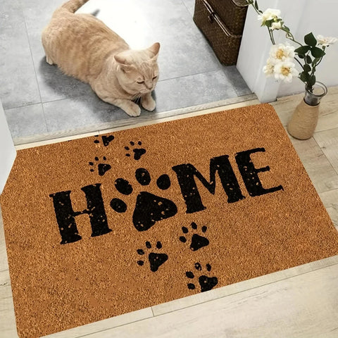 Navak Teppich mit Katzenpfoten-Aufdruck, Fußmatte für Zuhause, Willkommensmatte, Wohnzimmerteppich, rutschfeste Fußunterlage, Küchenteppich, Fußmatte, Eingangsmatte, Badematte