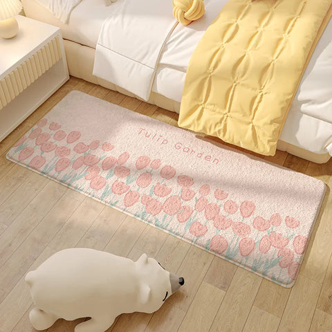 Navak Carpet Exclusive Picks Teppich aus Kaschmirimitat im minimalistischen Stil, für Schlafzimmer, Nachttisch, Büro, lange rutschfeste Fußmatten, Heimdekoration