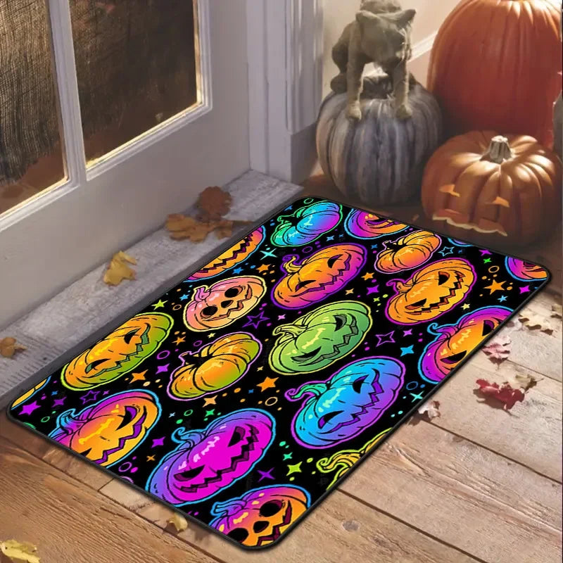 Navak Carpet Scandinavian Gothic Skeleton Floor Mat Entrance Outdoor Rug Absorbent Dirty Resistant Carpet Doormat Machine Washable Bedroom