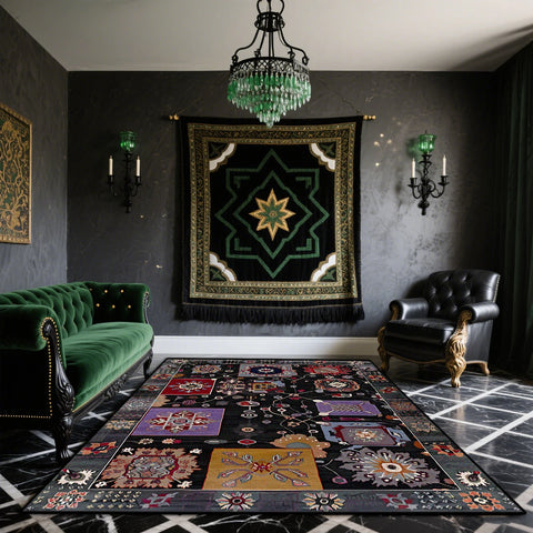 Navak Teppich, Bohemian Retro Teppiche, Wohnzimmer, leicht zu reinigen, rutschfest, waschbar, für Schlafzimmer, Heimdekoration, persische Fußmatte, طاولات للقهوة