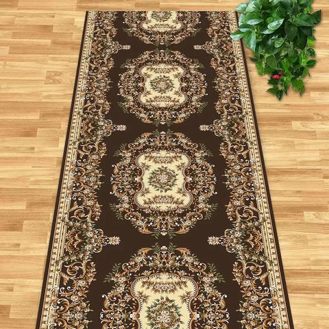 Navak Teppich Persischer Retro-Läufer Teppich Villa Halle Korridor Teppiche Wohnung Durchgang Rutschfester Teppich Hoteltreppe Dekoration Bodenmatte Custom