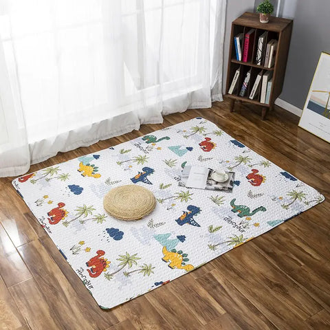 Navak Teppich-Fußmatten Dicke Baumwollkissen Baby-Krabbelteppiche Kinderzimmer Schlafzimmer Nickerchenmatte Kinderspielteppich Wohnzimmer Kindersitzunterlage