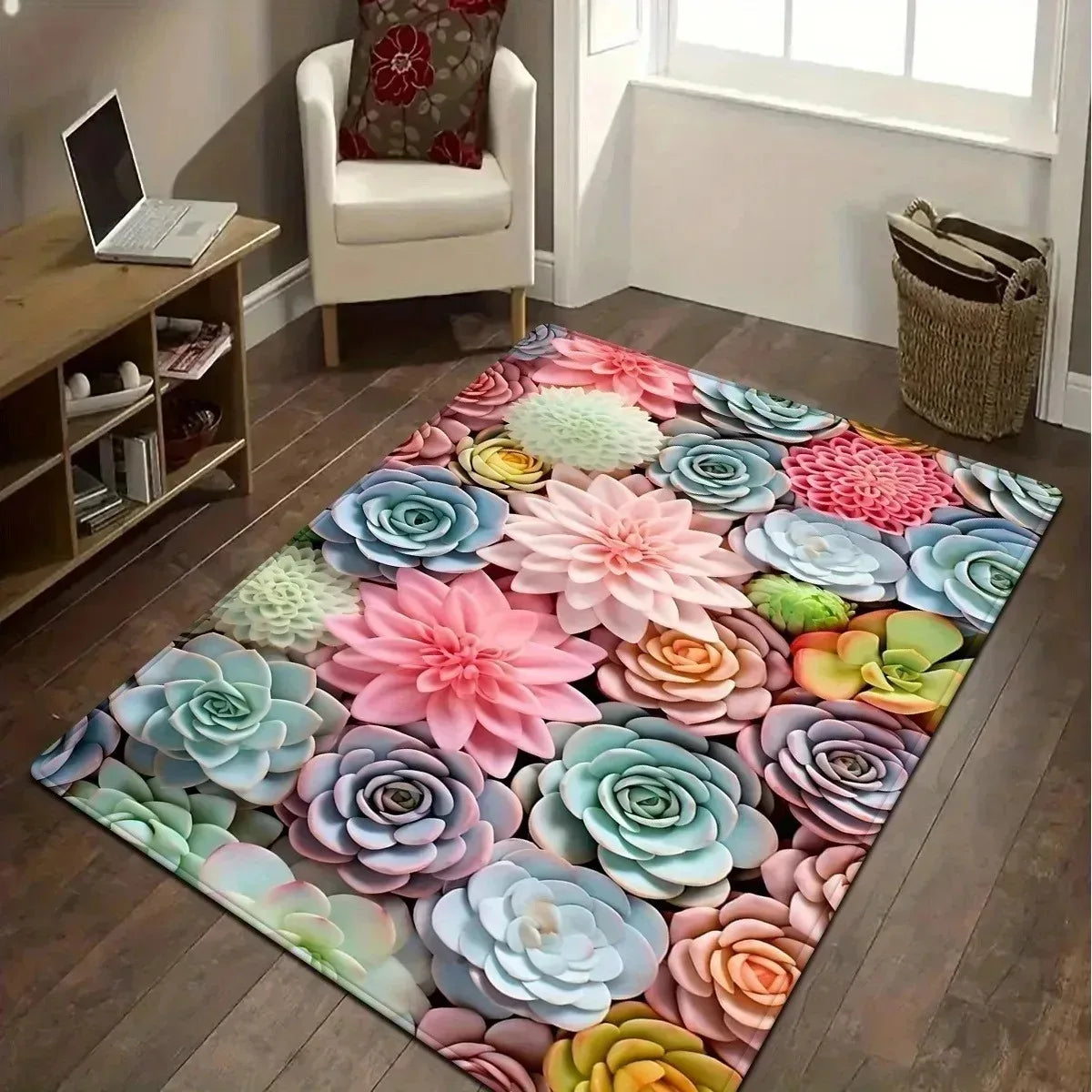 Navak Carpet 1 Stück 3D-Muster Landschaft Fußmatten Küchenteppiche Rutschfeste Pop-Design Badezimmerteppiche Badematte Teppich für Zuhause Waschbecken Wäsche Dekor