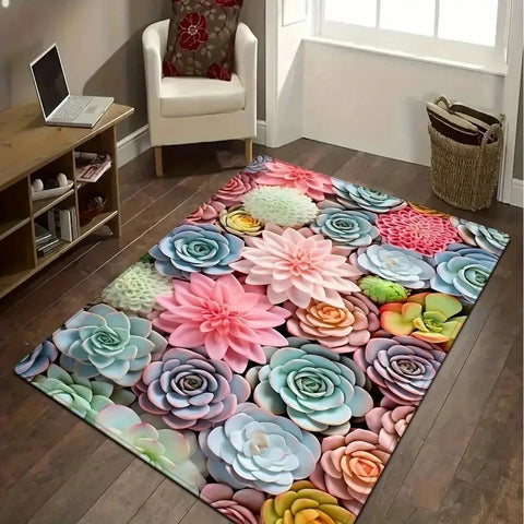 Navak Carpet 1 Stück 3D-Muster Landschaft Fußmatten Küchenteppiche Rutschfeste Pop-Design Badezimmerteppiche Badematte Teppich für Zuhause Waschbecken Wäsche Dekor