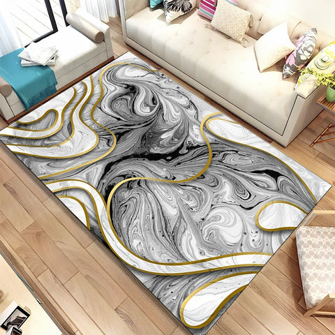 Navak Carpet Colour Gold Nordic Marble Splendid Area Rug Large Carpet Marbling Rugs for Home Living Room Bedroom Decor Door Mat Floor Mats