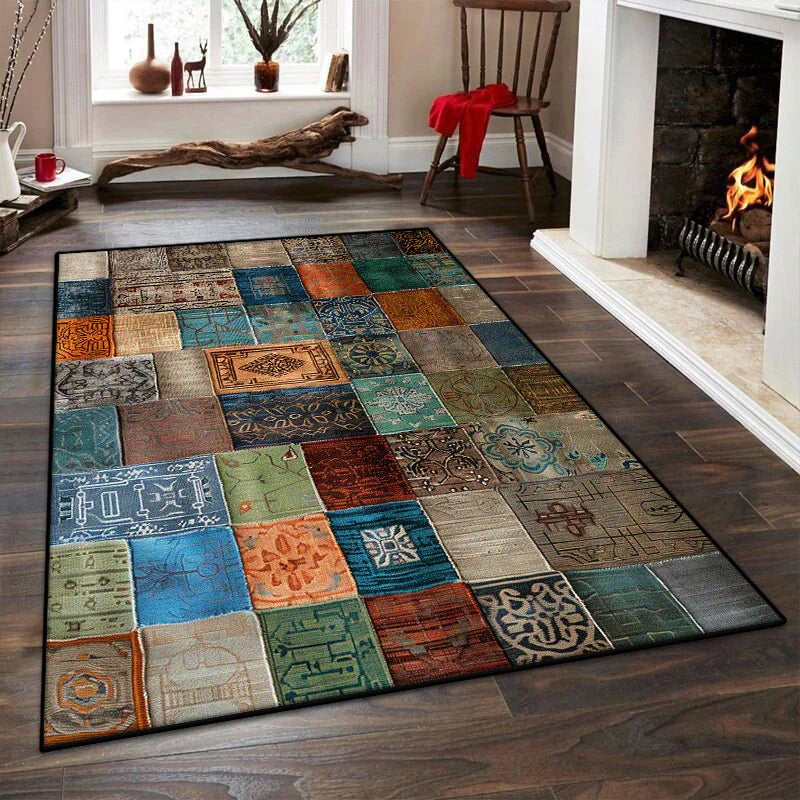 Navak Carpet American Style Geometric Living Room Carpet Abstract Decoration Bedroom Bedside Non-slip Rug 200x300 Lounge Washable Floor Mat