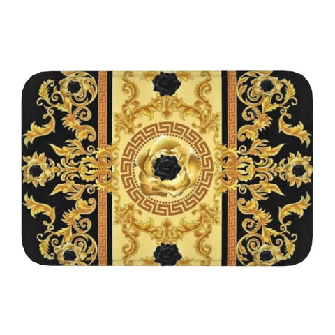 Navak Carpet Luxus Goldener Löwe Europäisches Blumenmuster Vordere Bodentür Eingangsmatten Außen Badezimmer Küche Fußmatte Wohnzimmer Teppich Teppich