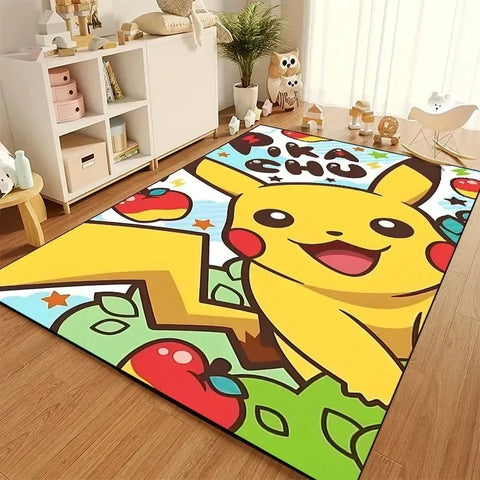 Navak Carpet Daily Picks New Cartoon Pokemon Pikachu Rug Living Room Bedroom Carpet Bedside Bathroom Floor Mat Area Rug Kid's Room Home Decor