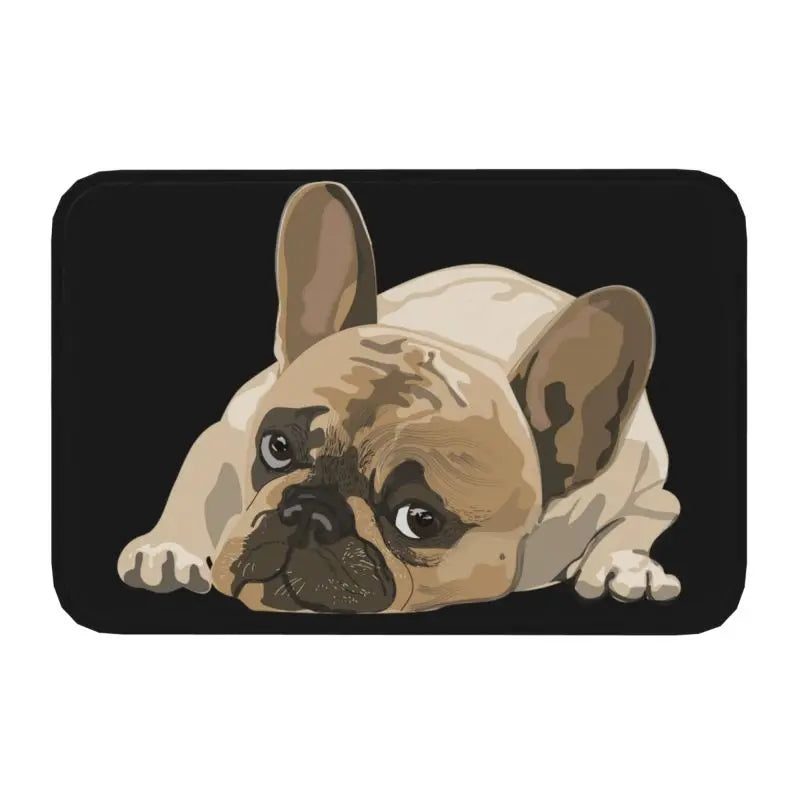 Navak Carpet Custom Fußmatte mit süßem französischem Bulldoggen-Motiv, rutschfest, für Eingangsbereich, Küche, Badezimmer, Tür, Bodenmatte, Garage, Teppich, Fußpolster