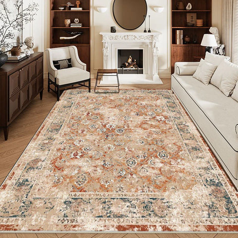 Navak Carpet Bohemian Style Rugs for Bedroom Large Carpet Living Room Decoration Retro Carpet Fluffy Soft Lounge Floor Mat Thickend Plush Rug