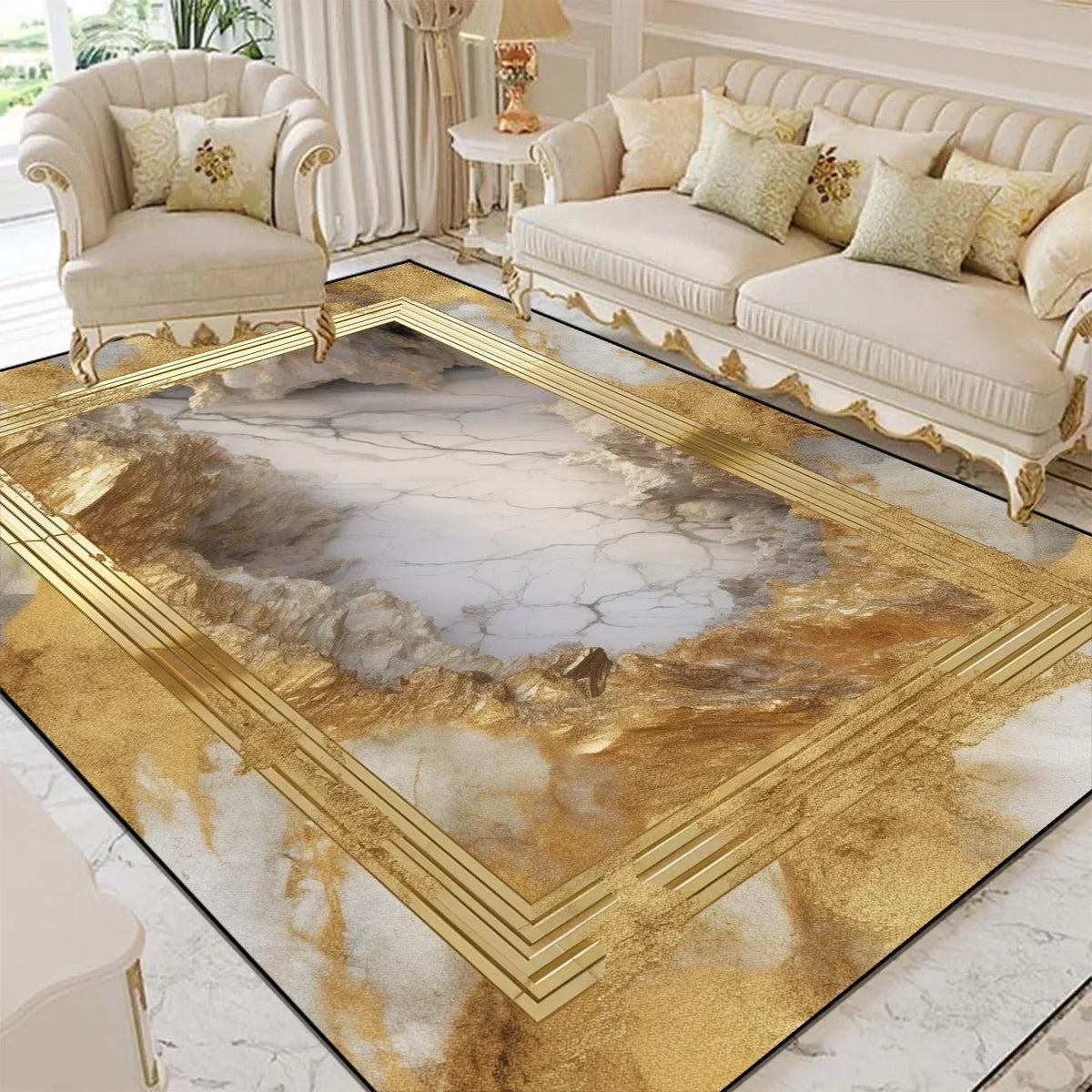 Navak Teppich, luxuriöser Stil, für Wohnzimmer, große Fläche, Heimdekoration, Fußmatten, Lounge, Sofa, Kaffee, rutschfester Teppich, Schlafzimmer, Garderobe, waschbar