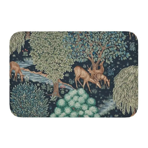 Navak Teppich Custom William Morris Compton Floral Jugendstil Muster Fußmatte Bad Tür Bodenmatte Textil Muster Toilette Teppich Teppich Footpad