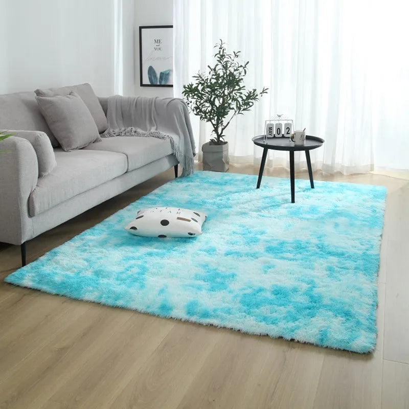 Navak Teppich Grau Schlafzimmer Wohnzimmer Heimteppich Nordischer flauschiger Plüsch Kinderzimmer Dekor Rutschfeste Matten Lounge Veranda Tisch Kaffee Großer Teppich