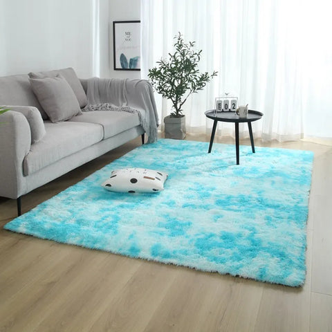 Navak Teppich Grau Schlafzimmer Wohnzimmer Heimteppich Nordischer flauschiger Plüsch Kinderzimmer Dekor Rutschfeste Matten Lounge Veranda Tisch Kaffee Großer Teppich