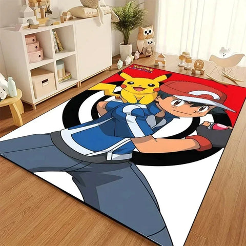 Navak Carpet Daily Picks New Cartoon Pokemon Pikachu Rug Living Room Bedroom Carpet Bedside Bathroom Floor Mat Area Rug Kid's Room Home Decor