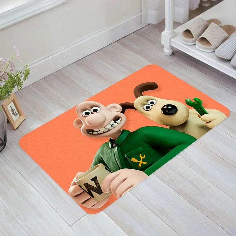 Navak Teppich A-Wallace und A-Gromit Bodenmatte Teppiche Küchenteppich Home Fußmatte Eingangstür Balkon Teppiche Zimmermatten Fußteppich Badezimmer Bad