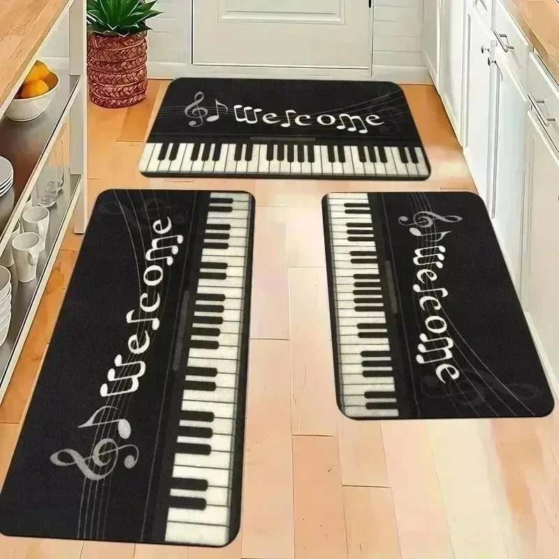 Navak Carpet 1 Stück 3D-Muster Landschaft Fußmatten Küchenteppiche Rutschfeste Pop-Design Badezimmerteppiche Badematte Teppich für Zuhause Waschbecken Wäsche Dekor
