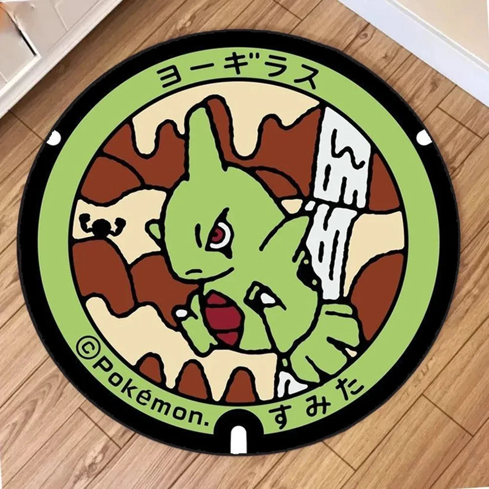 Navak Carpet NEU Tägliche Auswahl Kawaii Pokemon Teppich für Wohnzimmer Dekor Lounge Balkon Sofa Matte Schlafzimmer Weicher Teppich Drehstuhl Matte Kinder Geschenk