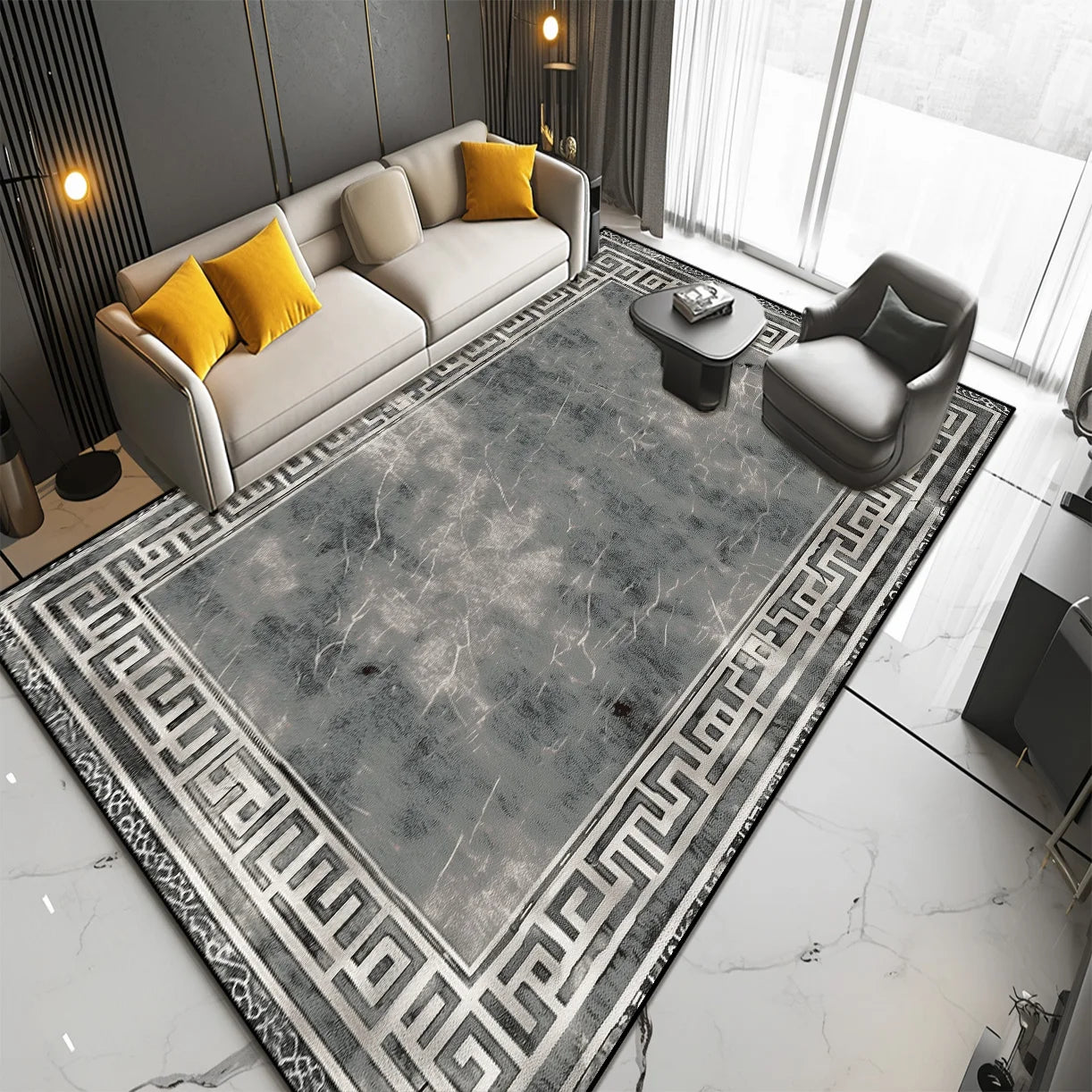 Navak Carpet New Nordic Style Carpets for Living Room Grey Purple Modern Room Decor Large Rug Home Non-slip Entrance Door Mat Bedroom Tapete