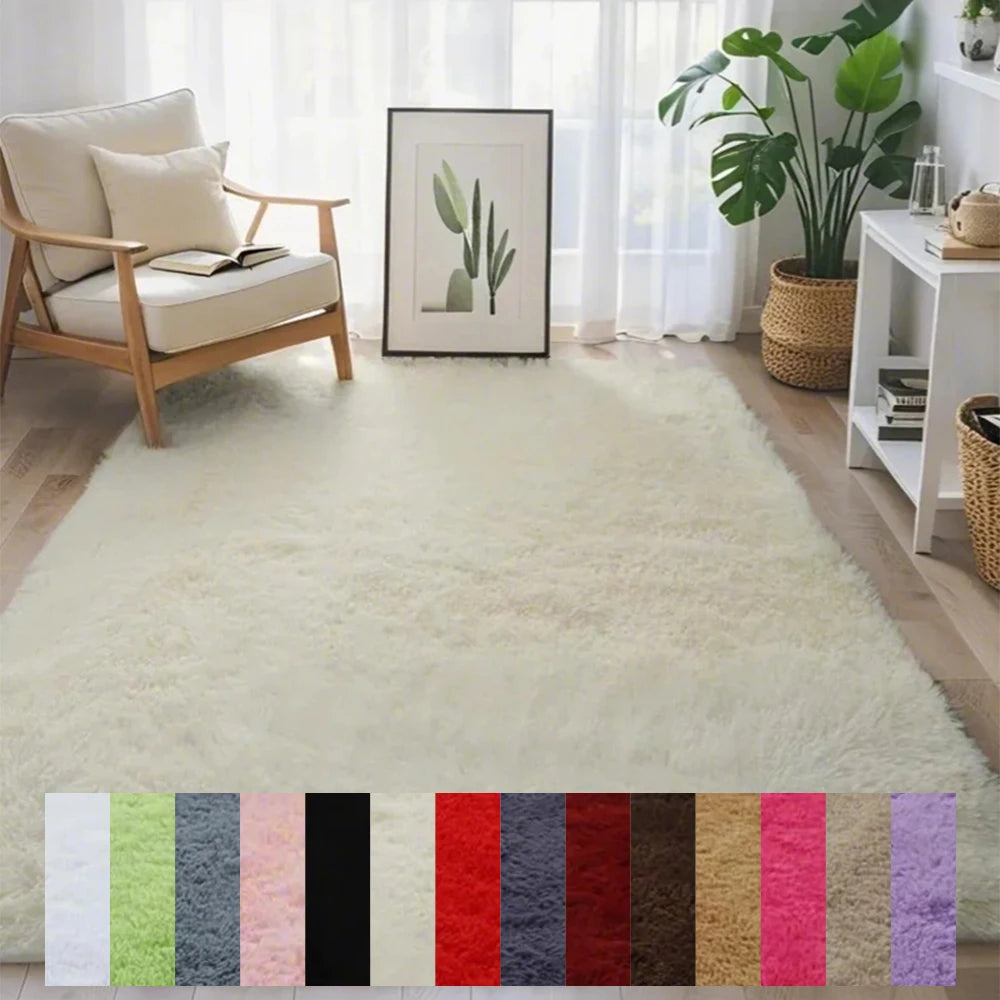 Navak Teppich, für Schlafzimmer, Wohnzimmer, flauschig, flauschig, zottelig, weich, Plüsch, grau, Teppich für den Innenbereich, grau, für Kinder, Heim, Wohnheim, Dekoration