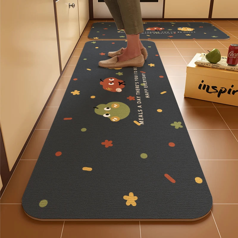 Navak Carpet Exclusive Picks Budding Diatomite Carpet Scandinavian Style Non-Slip Water-Absorbent Mute Kitchen Breakfast Area Home Decoration