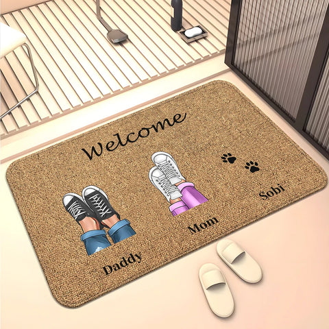 Navak Teppich Familienmitglieder Zuhause Wohnzimmer Sofa Fußmatte Dekoration Anti-Rutsch-Bodenmatte Niedlicher Teppich Fußmatte Teppich Bereich Teppich Kawaii Teppich