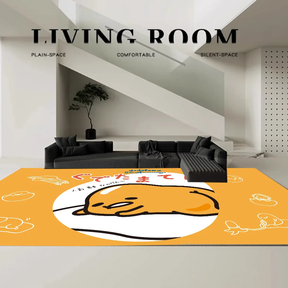 Navak Carpet G-Gudetama L-Lazy Egg Floor Mat INS Style Soft Bedroom Floor House Laundry Room Mat Anti-skid Bedside Area Rugs