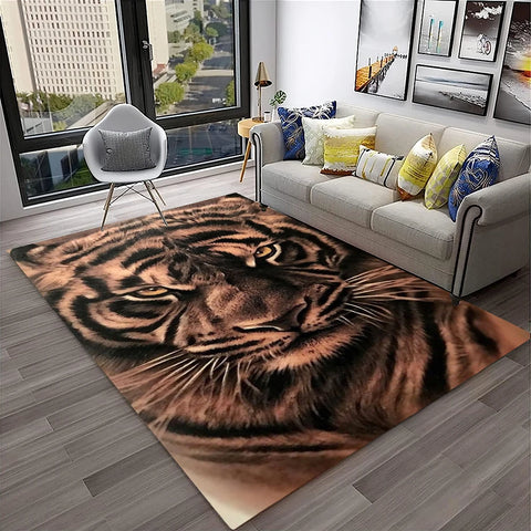 Navak Carpet 3D-Traumtiger, Tier-Cartoon-Teppich für Zuhause, Wohnzimmer, Schlafzimmer, Sofa, Fußmatte, Dekoration, Kinderspielbereich, rutschfeste Bodenmatte