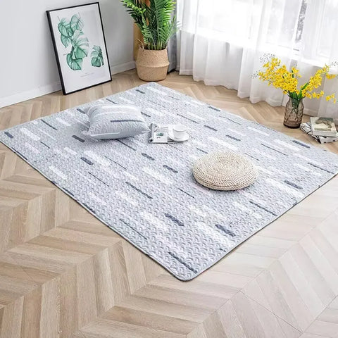 Navak Teppich-Fußmatten Dicke Baumwollkissen Baby-Krabbelteppiche Kinderzimmer Schlafzimmer Nickerchenmatte Kinderspielteppich Wohnzimmer Kindersitzunterlage