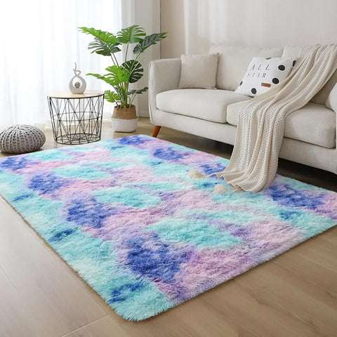 Navak Carpet Exclusive Picks Batik-Teppich, Wohnzimmer-Couchtischkissen, zottelig, waschbar, Schlafzimmer, modern, skandinavisch, weich, gemütlich, Heimdekor-Teppich