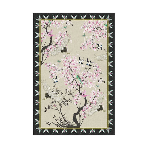 Navak Teppich, künstlerischer Blumenteppich, Blumenvogel, luxuriöser dekorativer Teppich, Wohnzimmer, große Teppiche, gemütlich, rutschfest, pflegeleicht, Schlafzimmerteppich, 양탄자