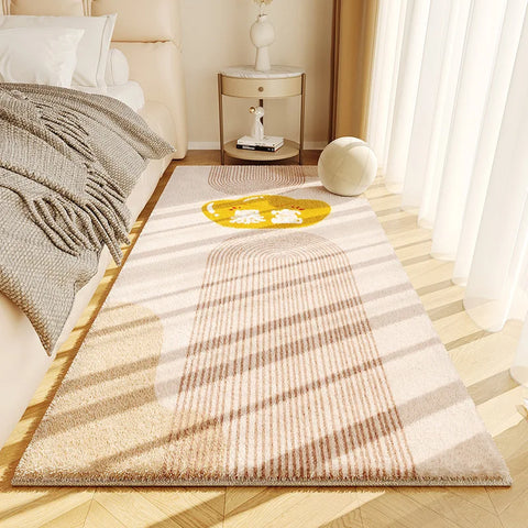 Navak Carpet Exclusive Picks – Einfacher, cremefarbener Kunstkaschmir-Teppich für Wohnzimmer, flauschige Teppiche, Heimdekoration, Schlafzimmer, Garderobe, Nachttisch, rutschfeste Teppiche