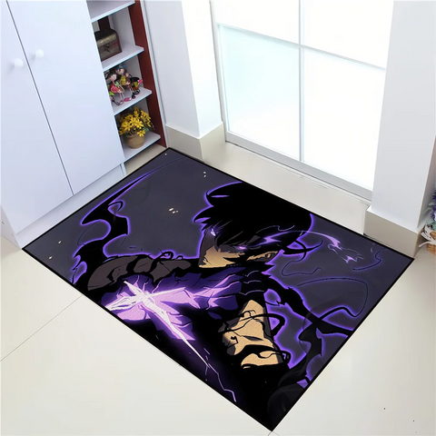 Navak Teppich-Fußmatte für cooles Wohnzimmer, Nachttisch-Dekoration, Bett, Solo-Boden, Bad, Küche, 2 Eingangsteppiche, großer Anime-Nivellierungsteppich