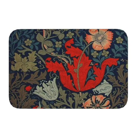 Navak Teppich Custom William Morris Compton Floral Jugendstil Muster Fußmatte Bad Tür Bodenmatte Textil Muster Toilette Teppich Teppich Footpad