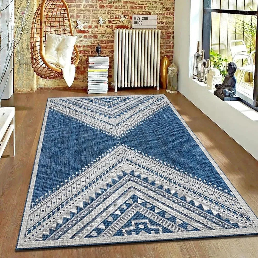 Navak Teppich, braun, geometrischer Wohnzimmerteppich, nordischer minimalistischer Kunstteppich für Hotel, Privatunterkunft, Retro-Dekor im amerikanischen Stil, rutschfeste Bodenmatte