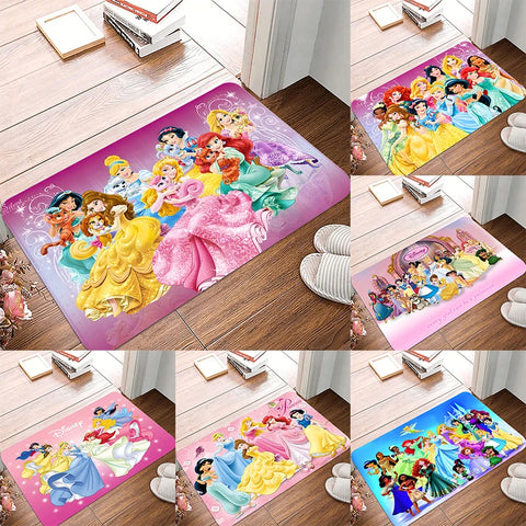 Navak Carpet Daily Picks Fußmatte mit Cartoon-Motiv „Disney Princess“, für den Eingang, rutschfeste Fußmatte, waschbar, für Küche, Flur, Badezimmer, Badematten