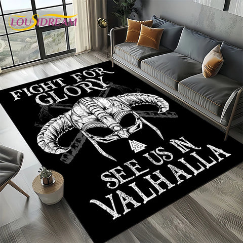 Navak Teppich Odin Viking Symbol Valknut Nordic Valhalla Teppich Teppich für Wohnzimmer Schlafzimmer Home Sofa Dekoration, Bereich Teppich rutschfeste Bodenmatte