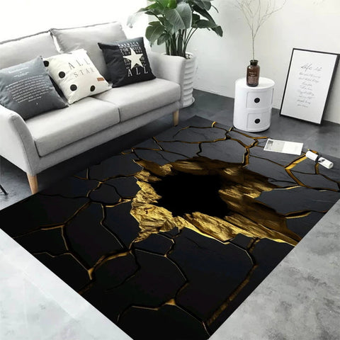Navak Teppich 3D Vulkan Lava Magma Teppiche Teppich für Schlafzimmer Dekor Wohnzimmer Große Flächenteppiche Nachttisch rutschfeste Bodenmatte Hauseingang Fußmatte