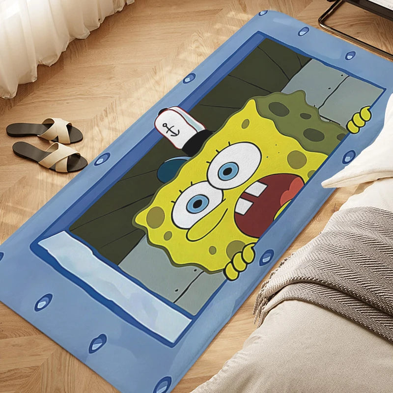 Navak Teppich, Schlafzimmer-Bodenteppich, D-SpongeBobs, süße Küche, wasserdichte Badezimmermatte, rutschfeste Fußmatte, individueller Eingangstür-Flurteppich