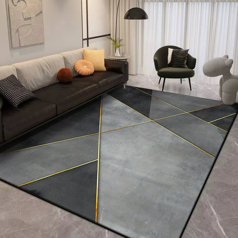 Navak Teppich, moderner geometrischer Teppich, Wohnzimmer, luxuriös, 160 x 230, große Teppiche für die Schlafzimmerdekoration, weiche, rutschfeste Bodenmatte für Kinderzimmer