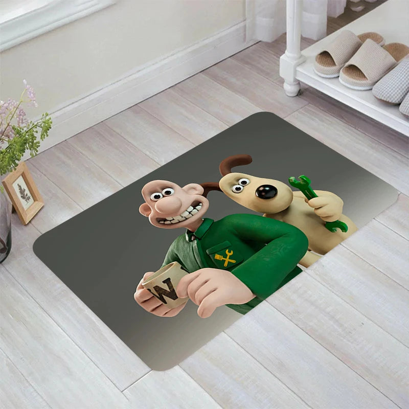 Navak Teppich A-Wallace und A-Gromit Bodenmatte Teppiche Küchenteppich Home Fußmatte Eingangstür Balkon Teppiche Zimmermatten Fußteppich Badezimmer Bad