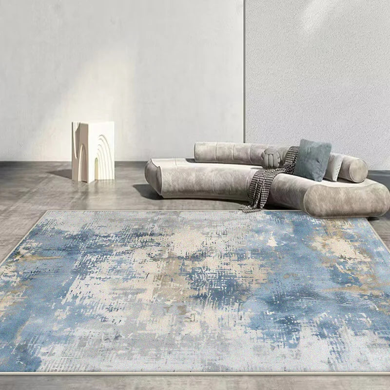 Navak Teppich Nordischer abstrakter Teppich Wohnzimmer Rendering Dekoration Sofa Blau Großflächige Teppiche Outdoor Aktive Rutschfeste Matte Anpassbar