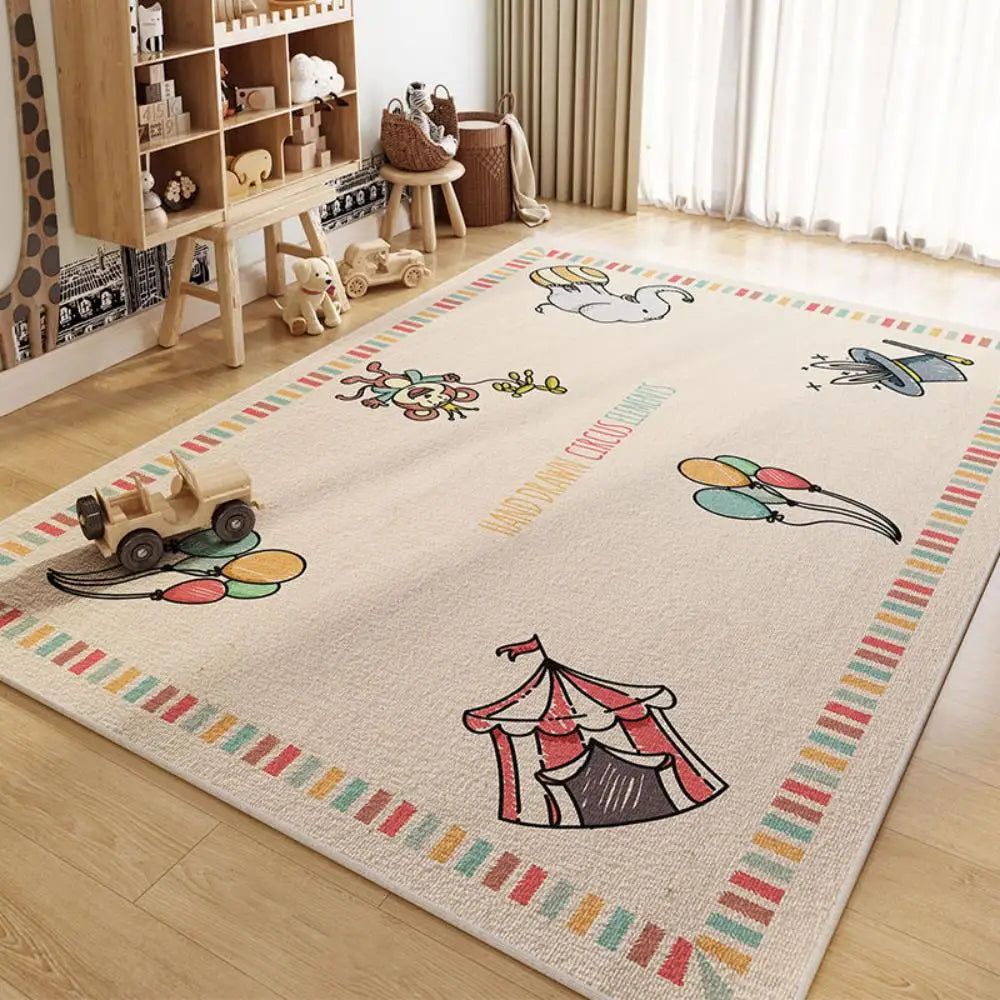 Navak Carpet Exclusive Picks Cartoon Space – Thema Kristall-Samtteppich, rutschfest und weich, Heimdekoration für Kinderzimmer