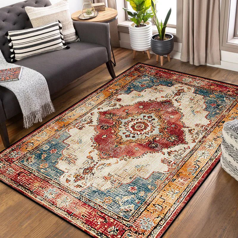 Navak Carpet Bohemian Persian Style Carpet for Living Room Retro Decoration Soft Bedroom Cloakroom Rugs Non-slip Entrance Door Mat Washable