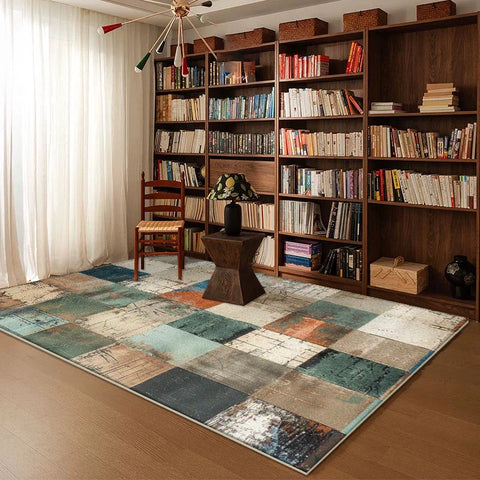 Navak-Teppich, geometrisch, abstrakt, für Wohnzimmer, Dekoration, Heim, Arbeitszimmer, große Teppiche, Schlafzimmer, Nachttisch, waschbar, rutschfest, weiche Bodenmatte